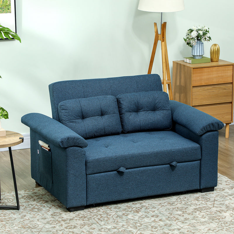 HOMCOM Click Clack Sofa Bed 2 Seater Sofa Bed for Living Room