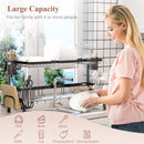 HOMCOM 100cm Over The Sink Dish Drainer Rack, 2 Tier Dish Rack For Kitchen, Black