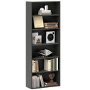HOMCOM 6 Tier Bookshelf, Freestanding Bookcase With Adjustable Shelves