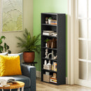 HOMCOM 6 Tier Bookshelf, Freestanding Bookcase With Adjustable Shelves