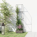 Outsunny Raised Garden Bed with Trellis and Drainage Holes, Drain Plugs