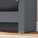 HOMCOM 12-Shoe Storage Cabinet 4 Shelves 2 Drawers Tabletop