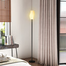 HOMCOM 3D Printed Standing Lamp with Shade, E27 Holder without Bulb, White