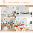 HOMCOM 3 Piece Kids Table And Chair Set With 2 Bear-shaped Chairs, White