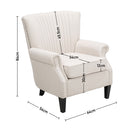Livingandhome Upholstered Armchair with Nailhead Trim
