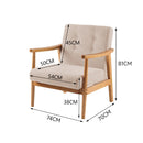 Livingandhome Modern Upholstered Armchair with Wooden Frame