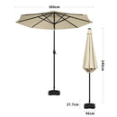 Outdoor Solar 24 LED Lights Patio With Crank For Patio Market With Base