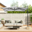 Garden Sanctuary Large Square Canopy Rotating Outdoor Cantilever Parasol