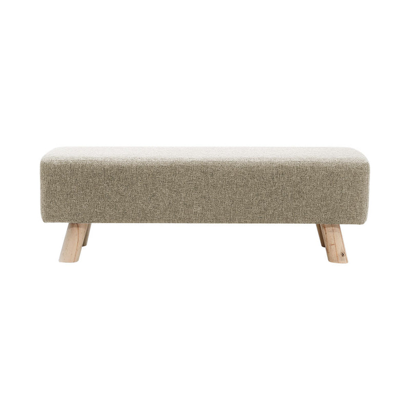 Livingandhome Tofu-style Footstool with Solid Pine Legs