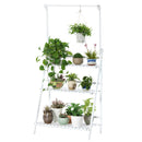 Breeins Rustic Plant Stand with Hanging Rod