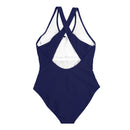 Women One Piece U-Neckline Swimsuit - Blue