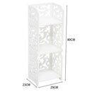 Livingandhome Rustic Small White Storage Display Shelving Unit