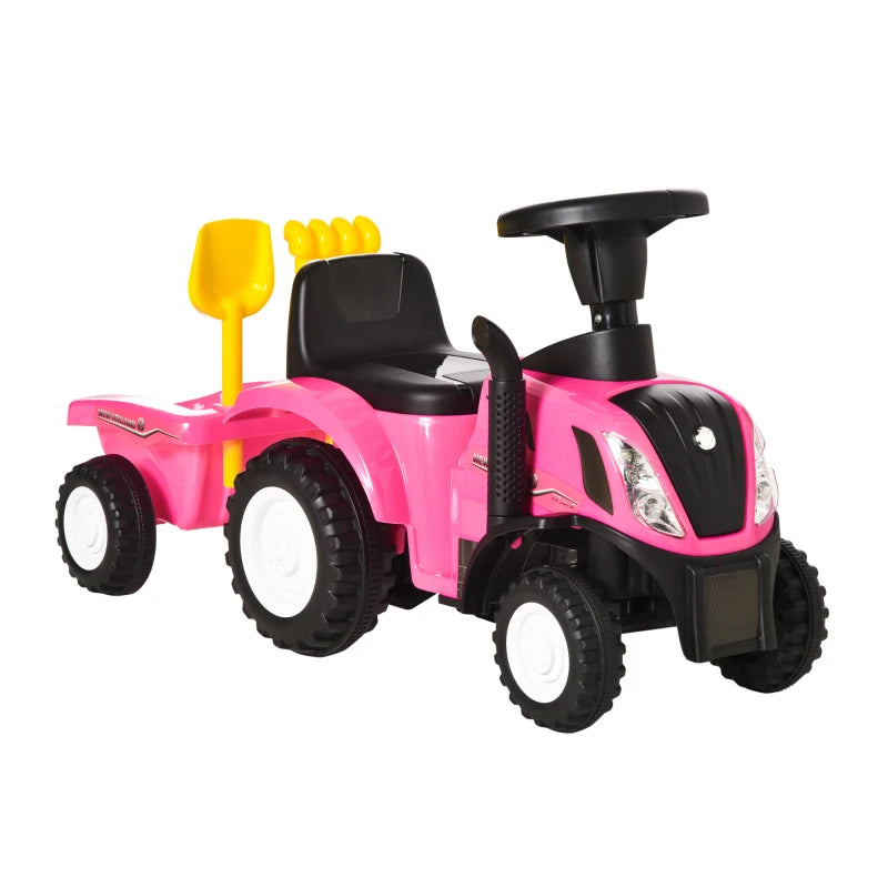 HOMCOM Ride-On Tractor for Ages 1-3 Years - Pink
