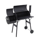Portable Outdoor Charcoal BBQ Grill With Offset Smoker