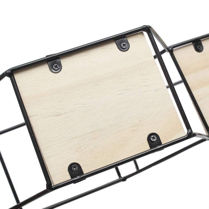 Livingandhome Modern Hexagon Wall Shelf with Iron Frame