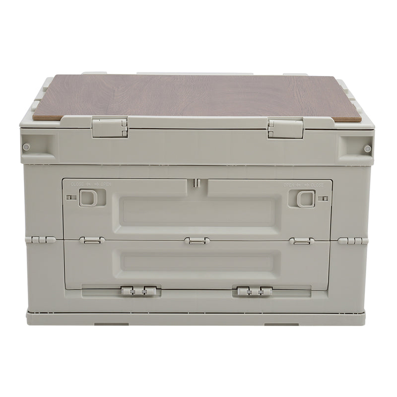 Livingandhome 60L Collapsible 5-Door Storage Box Outdoor Camping Table