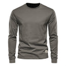 Long-Sleeved Crew Neck T-Shirt Grey
