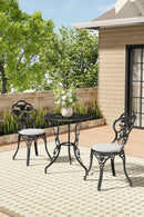 Breeins 3pcs Cast Aluminum Outdoor Bistro Dining Set