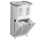 Lifeideas Rolling Laundry Hamper With 3 Compartments