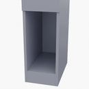 Livingandhome Grey Bedside Table with a Drawer