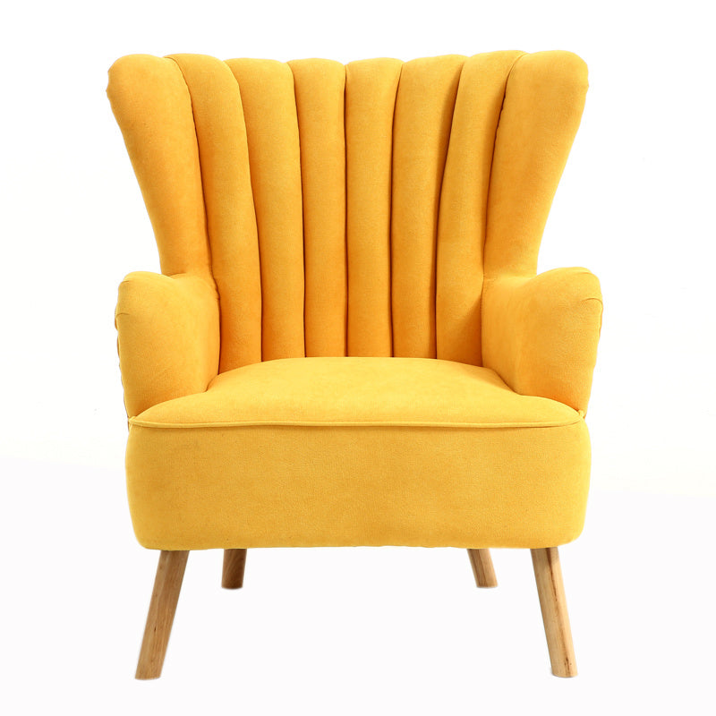 Livingandhome Faux Wool Upholstered Armchair and Footstool