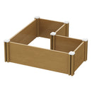 Breeins Plastic Wood-Grain Raised Garden Bed Planter
