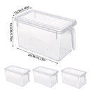 Lifeideas 4Pcs Clear Refrigerator Food Storage Container