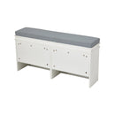 Livingandhome Shoe Storage Bench with Flip-Drawers