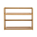 Livingandhome Wooden Bamboo 2-Tier Desk Storage Shelf