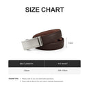 Modishion Adjustable Leather Ratchet Belt With Automatic Buckle - Brown
