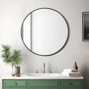 Cottonfy UK Round Bathroom Framed Mirror Wall Hanging