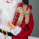 80cm Traditional Standing Santa Claus Christmas Decoration with Gift Sack