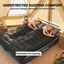 Outsunny Double Sleeping Bag With 2 Pillows, 220 X 160cm Sleeping Bag Black