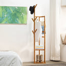 Lifeideas Bamboo Coat Rack Stand Coat Standing Tree for Entryway Bedroom Office