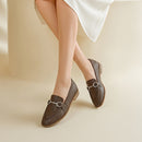 Slip-On PU Leather Horsebit Loafers - Brown