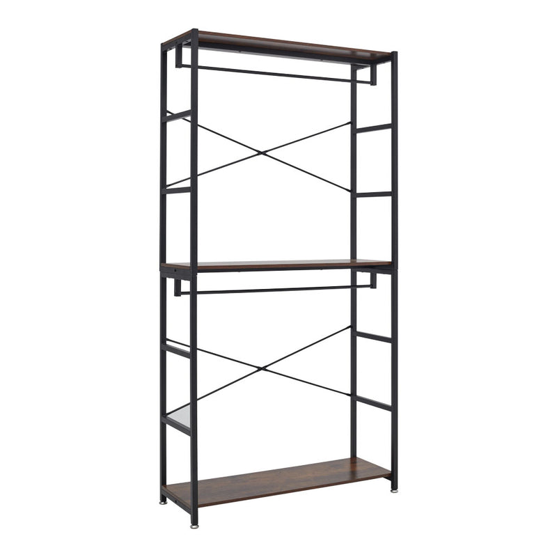 Lifeideas 2 Tier Clothing Rack with Storage Shelves