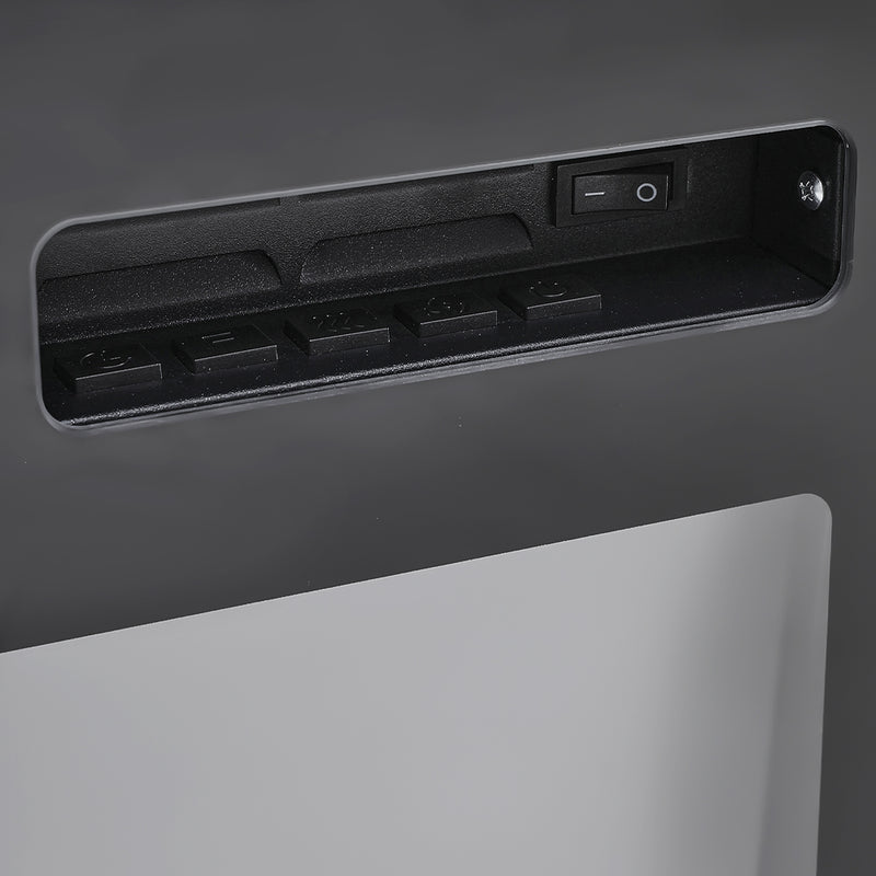 Recessed Electric Fireplace TV Stand with Closed Storage