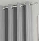 Enhanced Living Nightfall Plain Supersoft Grey Thermal Blockout Eyelet Curtains - Pair