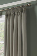 Plain Blackout Pencil Pleat Taped Top Curtains