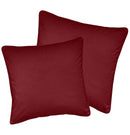 Luxury Enhanced Living Pair of Red Velvet Cushion Covers