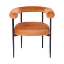 Livingandhome Set of 2 Modern Dining Chairs with Black Metal Legs