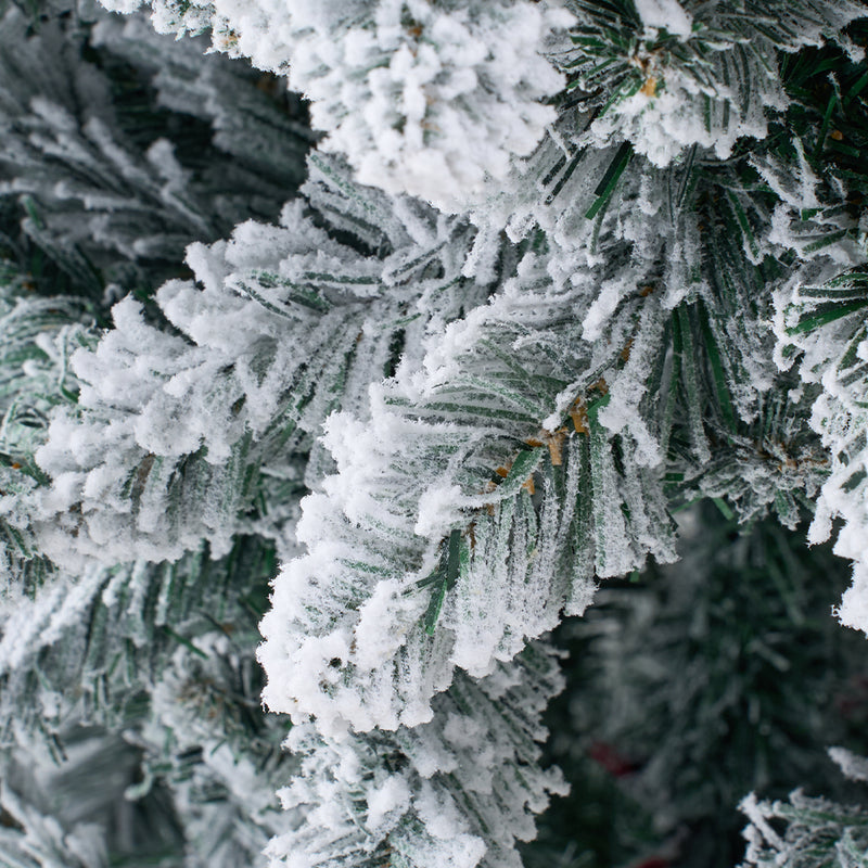 Lifeideas Flocked Christmas Tree with Sturdy X-Frame Stand