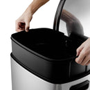 Lifeideas 50L Stainless Steel Step Open Trash Can