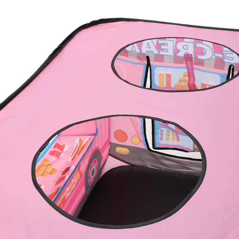 Kidkid Ice Cream Truck-Themed Play Tent with 2 Top Openings