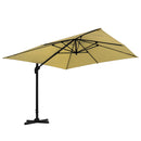 Large Square Canopy Rotating Outdoor Cantilever Parasol With Base