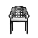 Breeins 3-Piece Cast Aluminum Square Outdoor Dining Set With Cushions