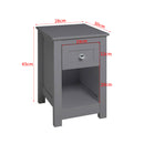 Livingandhome Side Table with Open Cabinet and Drawer