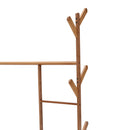 Lifeideas Bamboo Garment Hat Rack with Wheels