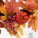 Lighted Maple Leaf Autumn Wreath
