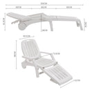 Breeins Outdoor Folding Lounge Chair Recliner With Wheels